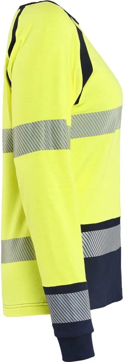 Blåkläder Dames Longsleeve 34371737 - XL - High Vis Geel/Marineblauw