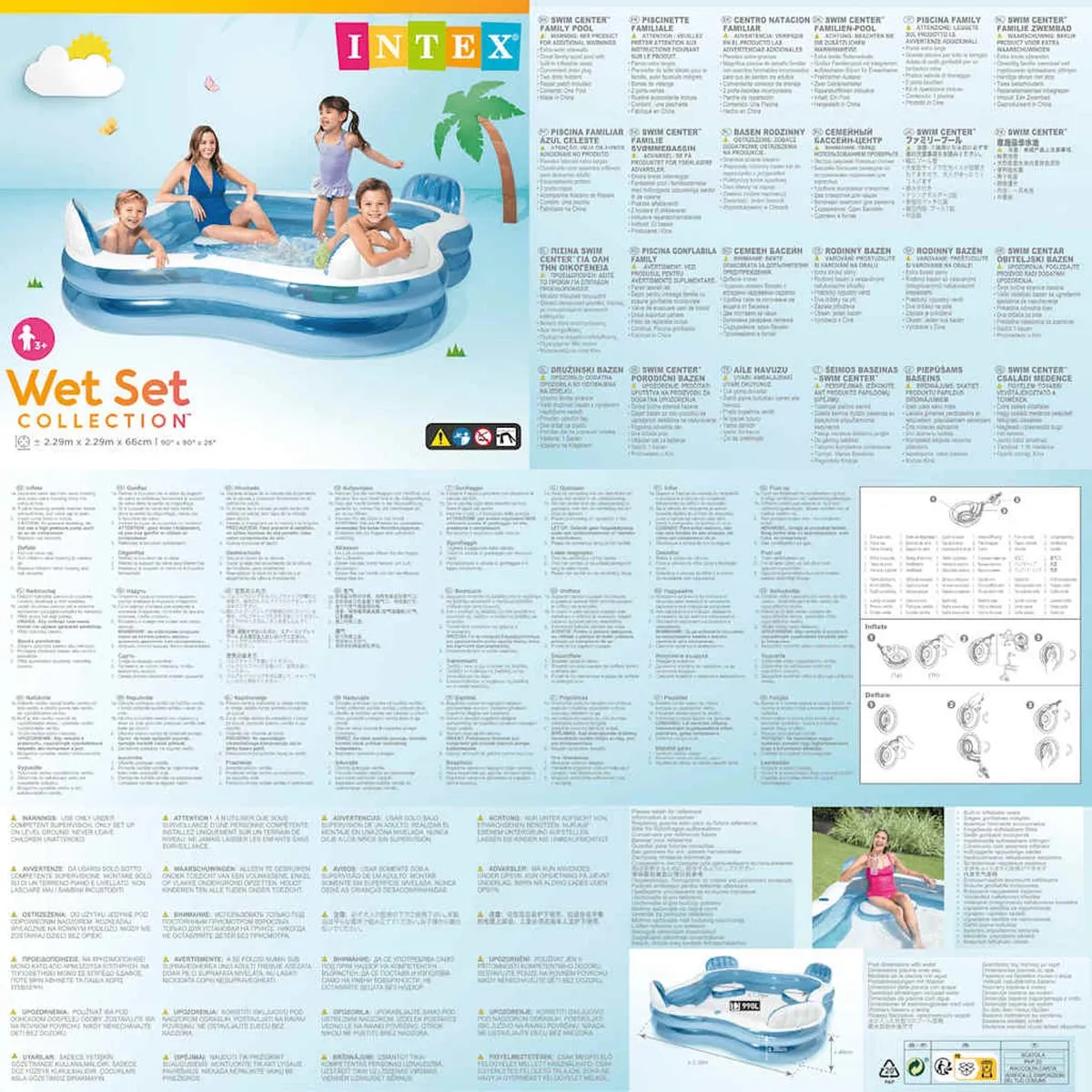 Intex Swim Center Family Lounge Pool 56475NP - Wit/Blauw