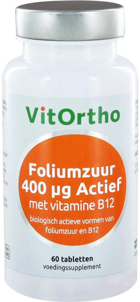 VitOrtho Foliumzuur 400mcg Actief met B12