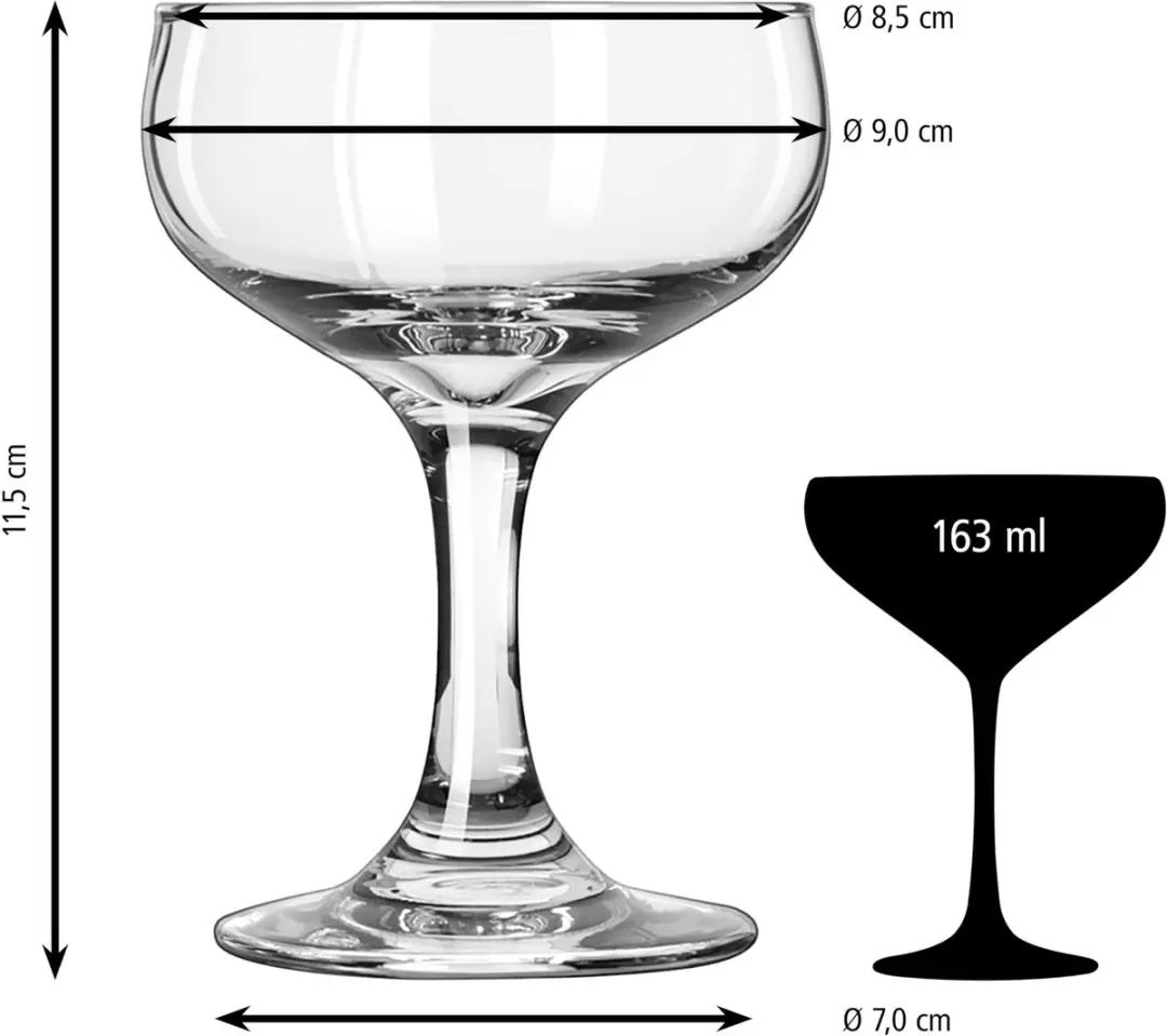 Libbey Embassy Coupe Set 12 Stuks - 163ml - Transparant