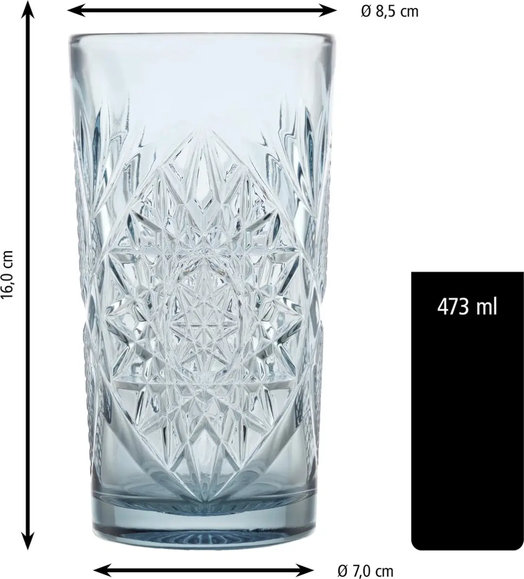 Libbey Hobstar Cooler Glazen 71105 - 12 Stuks - 473ml - Blush Sapphire