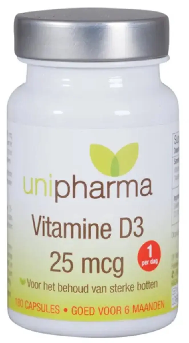 Unipharma Vitamine D3 25mcg - 180 Capsules