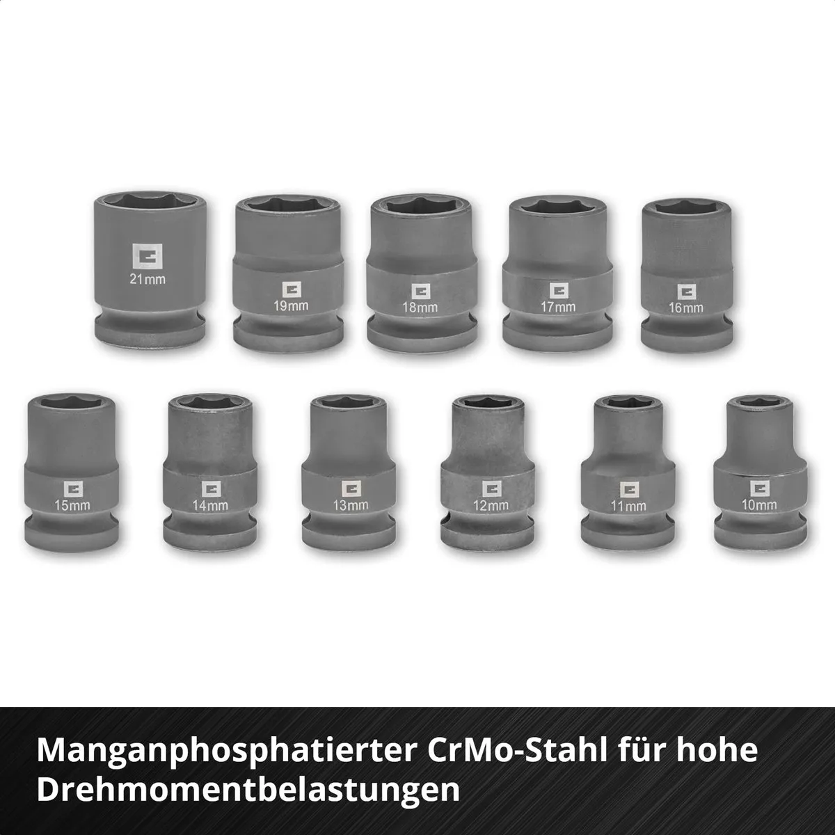 Einhell Impact 109283 Bit- en Steeksleutelset 1/2" - 12-delig - afbeelding 6 van 6