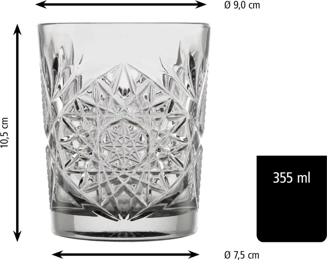Libbey Hobstar Drinkglazen 71106 - 12 Stuks - Grijs