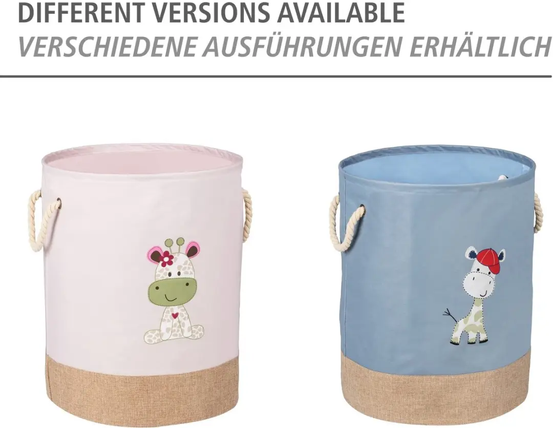 Wenko Wasmand Kids Greta Pink - Giraffenprint 63L
