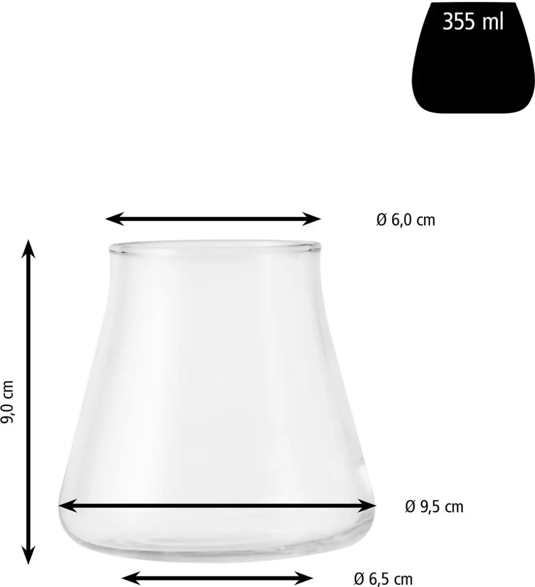 Libbey Stemless Wijnglazen 355ml - 12 Stuks