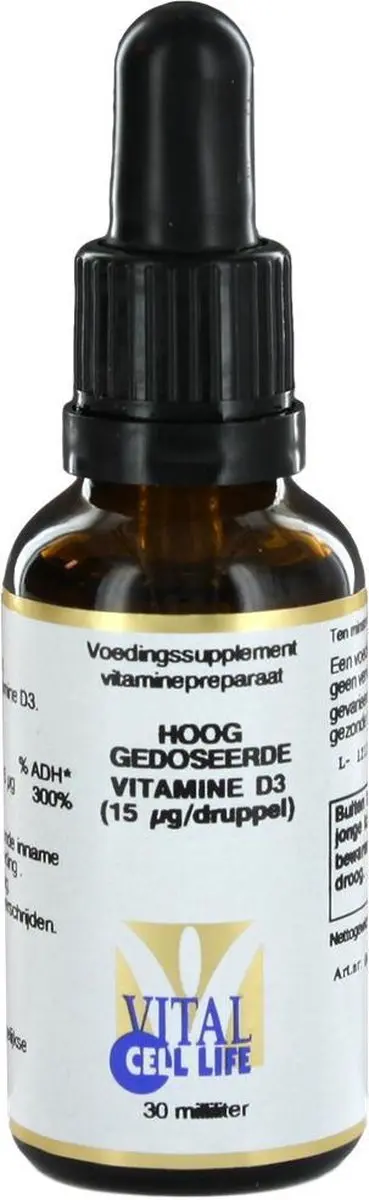 Vital Cell Life Vit D3 15Mcg Druppels 30ml - 30 Stuks