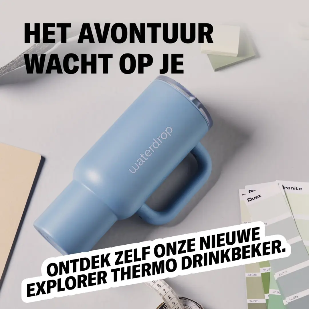 Waterdrop Explorer Thermo Drinkbeker 1,1L - 12 uur koud - Leiblauw