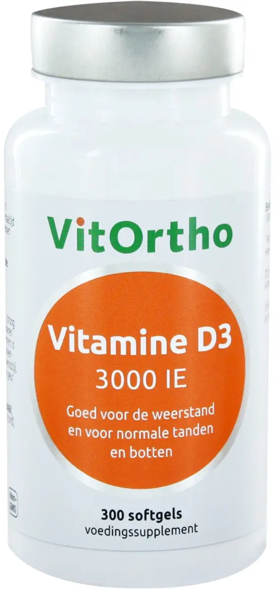 VitOrtho Vitamine D3 3000 IE 300 Softgels