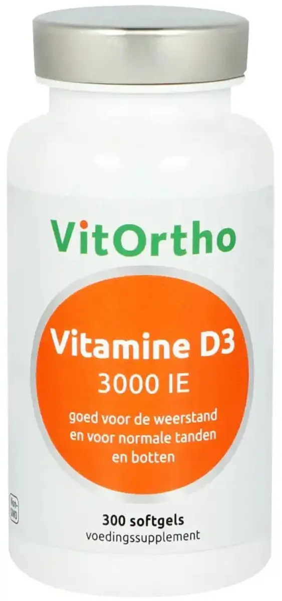 VitOrtho Vitamine D3 3000 IE 300 Softgels