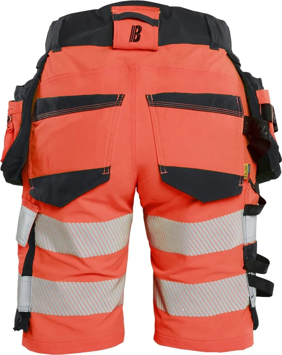 Blåkläder 70201648 Dames High Vis Shorts - 42 - Rood/Zwart