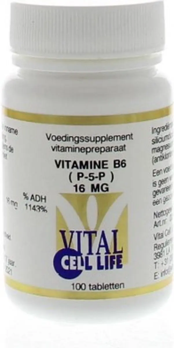 Vital Cell Life Pyridoxal 5-Fosfaat 25mg B6 - 100 Stuks