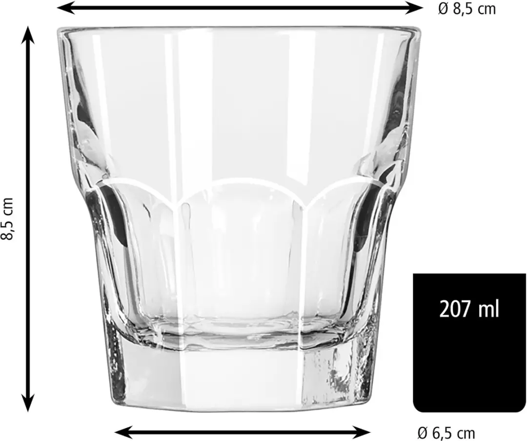 Libbey Gibraltar Whiskyglazen 207ml - 12 Stuks