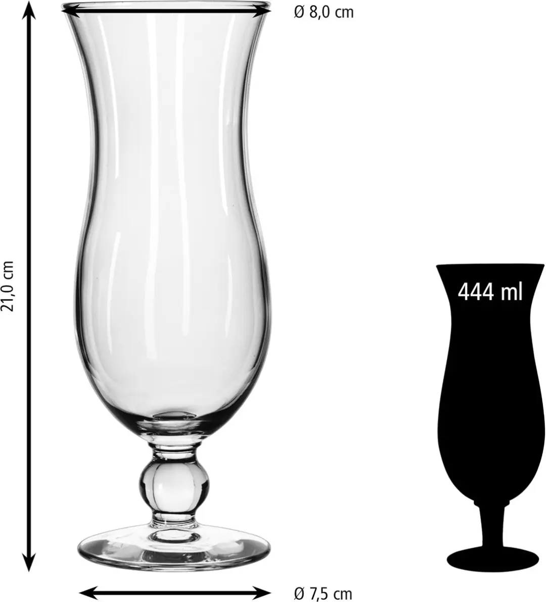 Libbey Hurricane Cocktailglazen 444ml - 12 Stuks