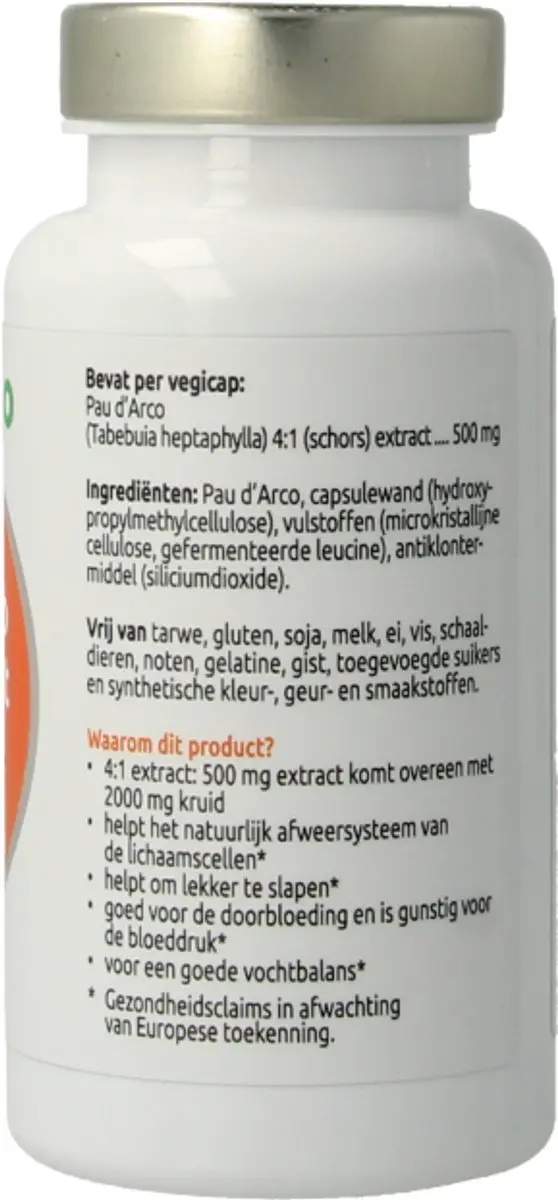 VitOrtho Pau d’Arco Extract 500mg - 60 Vegacapsules