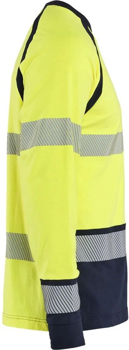 Blåkläder Longsleeve 34361737 T-shirt - 6XL - High Vis Geel/Marineblau