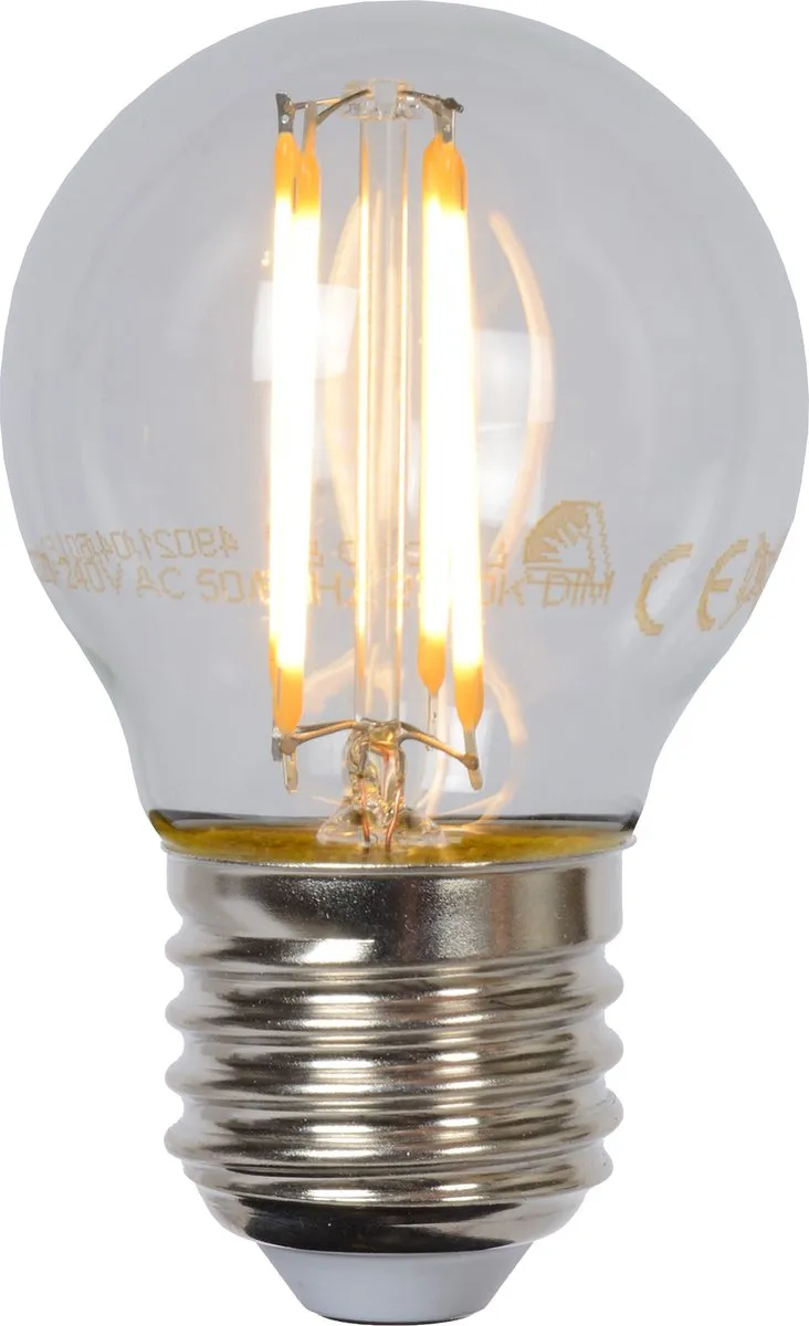 Lucide G45 LED Filamentlamp E27 4W 2700K - Transparant