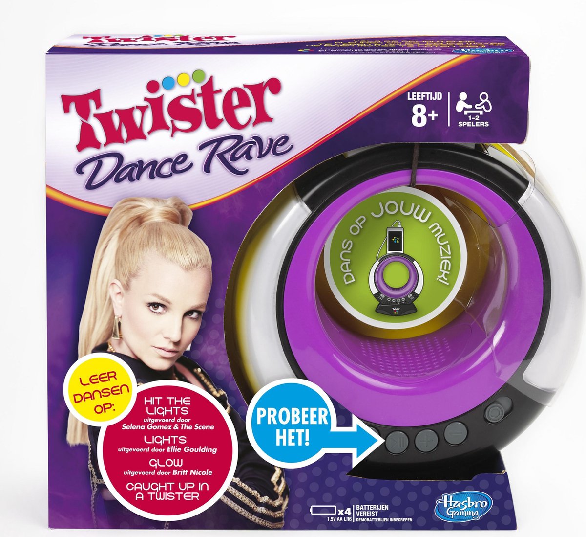 Hasbro Twister Rave Dance - Kinderspel met muziek voor 1 of 2 spelers