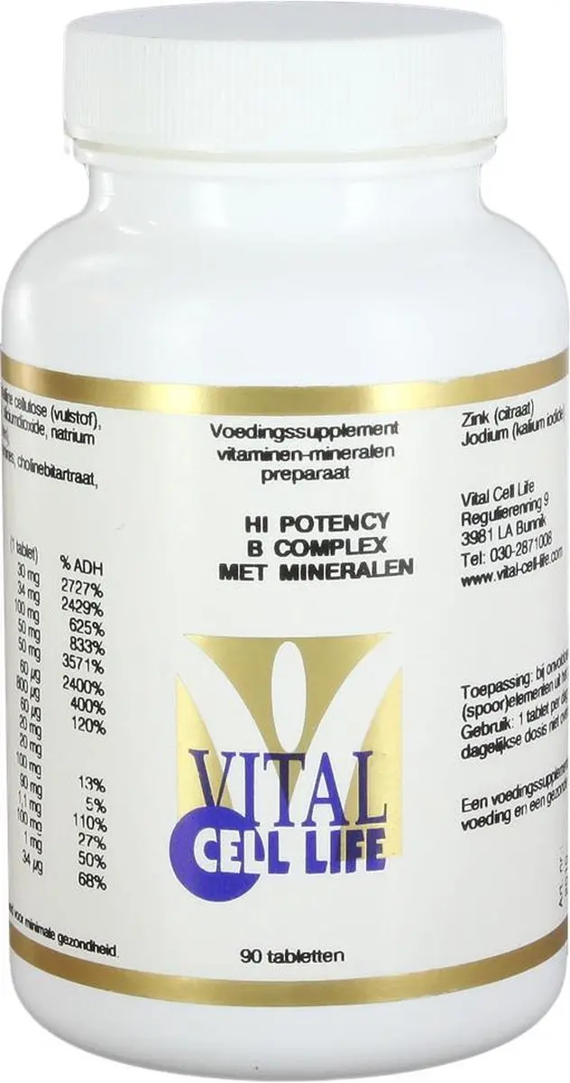 Vital Cell Life Hi Potency B Cpl&Min Vcl - 90 Stuks