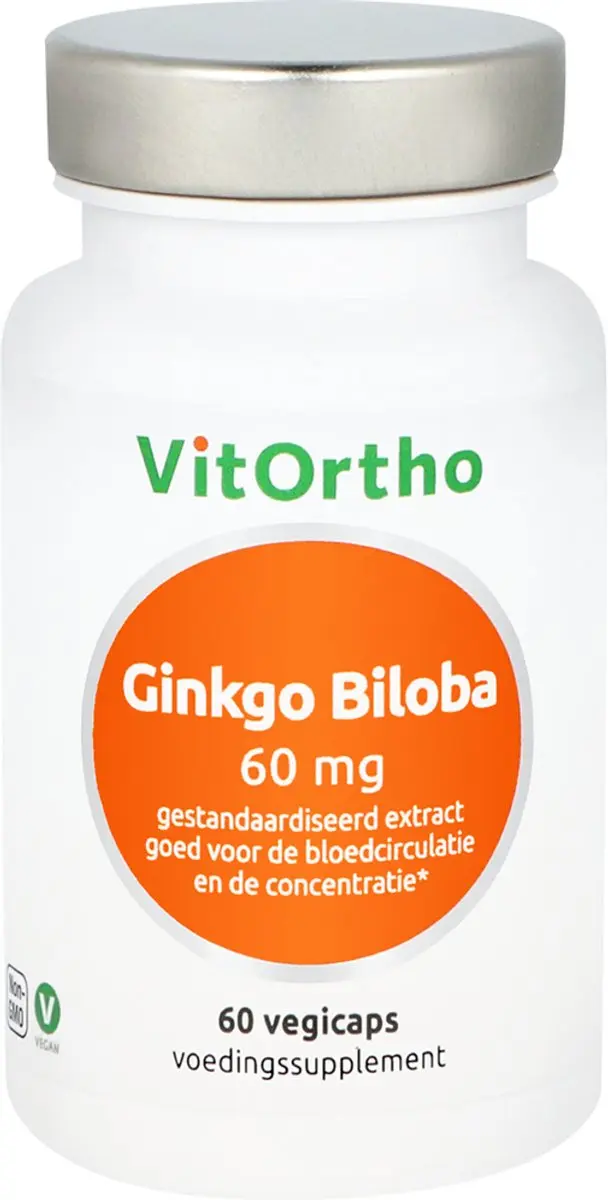VitOrtho Ginkgo Biloba 60 Vcaps - 60 mg