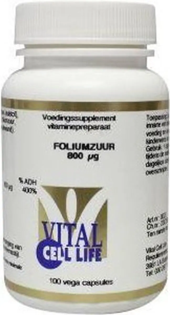 Vital Cell Life Foliumzuur 800 mcg - 100 Capsules