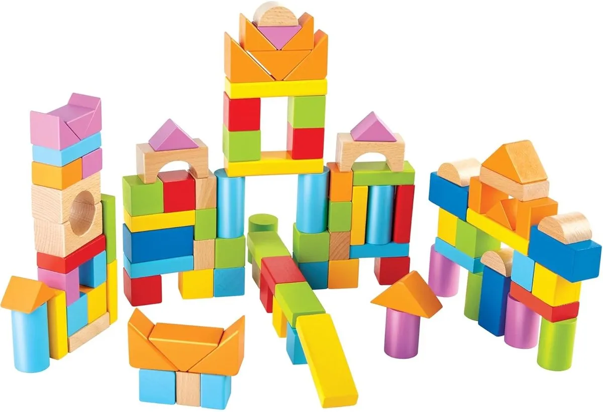 Hape Wunderbare Holzbausteine 309113 - 101 Stuks - Multicolor