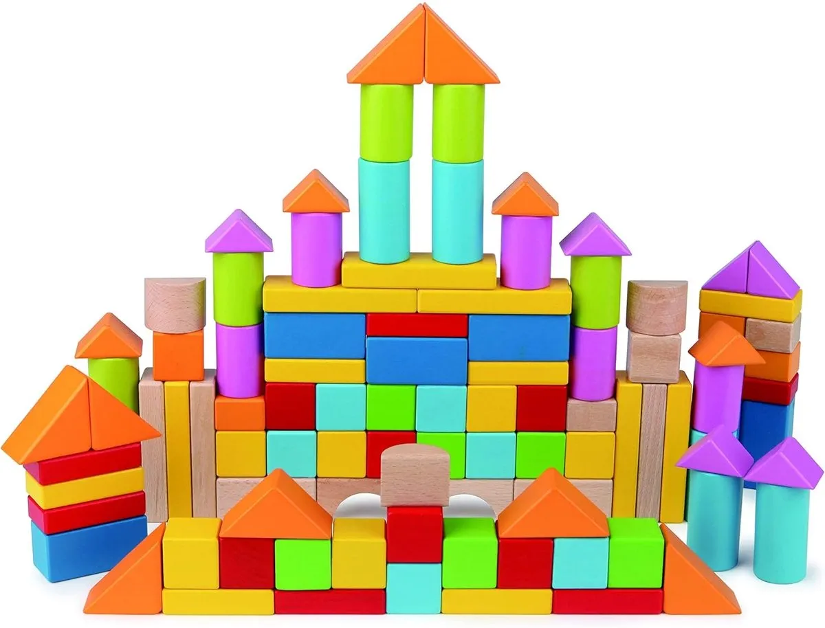 Hape Wunderbare Holzbausteine 309113 - 101 Stuks - Multicolor