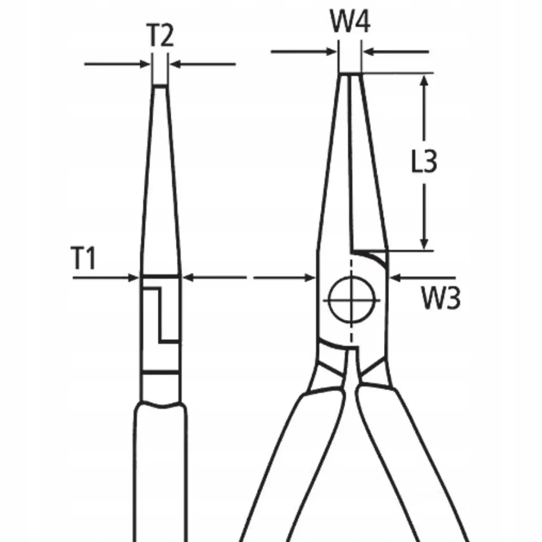 Knipex 30 33 160 Langbektang - Ronde Bek 160mm