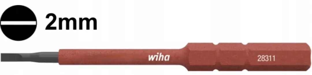 Wiha slimBit Plat 2x75mm VDE Schroevendraaierbit