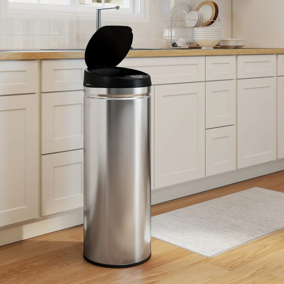 Homcom Sensor Prullenbak 50L - Zilver - afbeelding 4 van 6