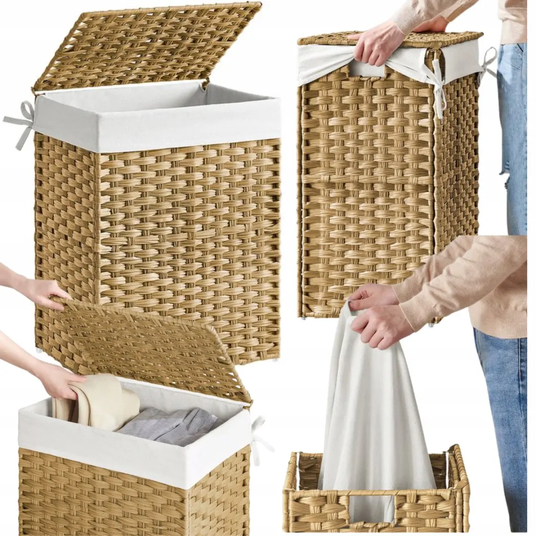 Songmics Rotan Was- en Speelgoedmand 90L