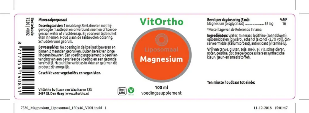 VitOrtho Magnesium Liposomaal 100ml
