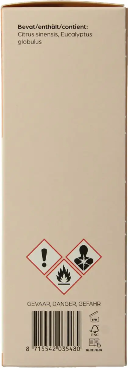 Volatile Roomspray Oranje Eucalyptus 100ml - 100 Stuks