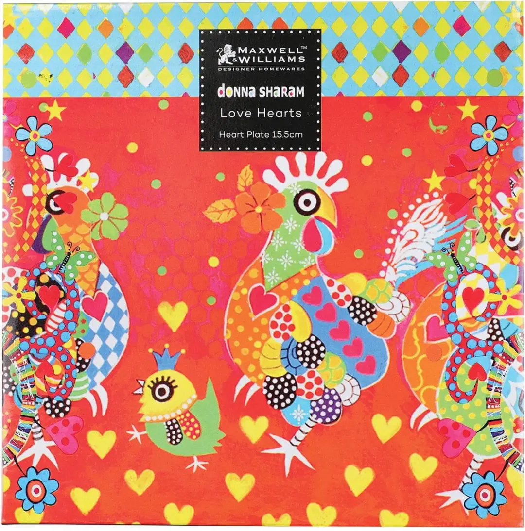 Maxwell & Williams Love Hearts Hartvormig Bordje - Oranje 15,5cm