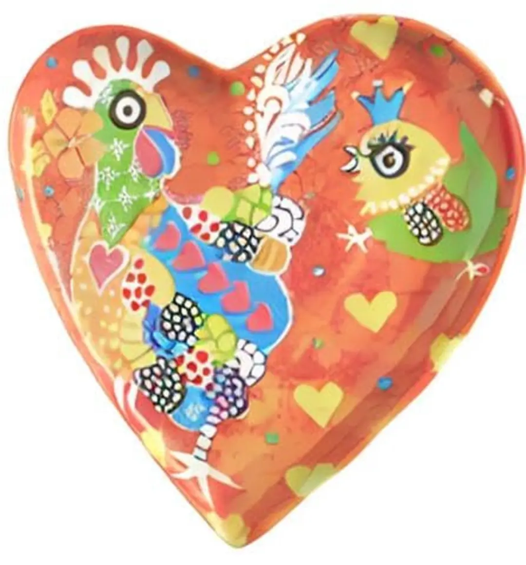 Maxwell & Williams Love Hearts Hartvormig Bordje - Oranje 15,5cm