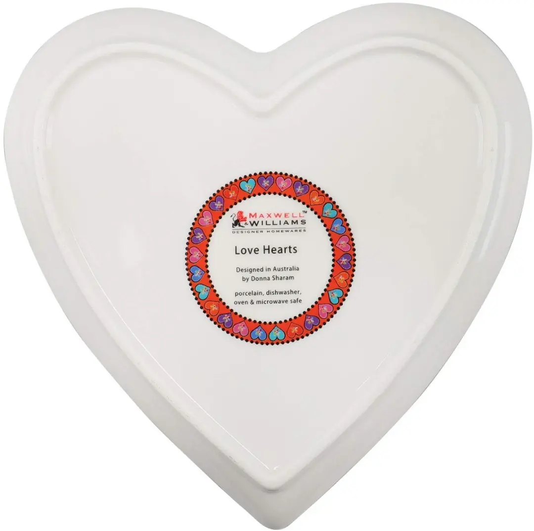 Maxwell & Williams Love Hearts Hartvormig Bordje - Oranje 15,5cm