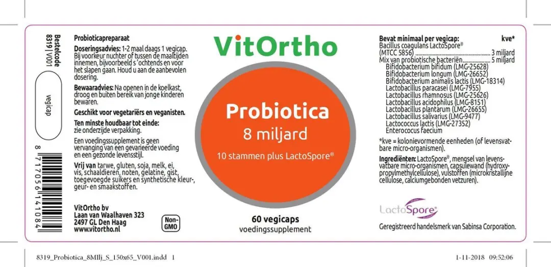 VitOrtho Biotica Supplement 60 Vegicaps