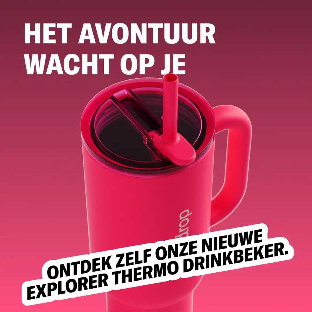 Waterdrop Explorer Thermo Drinkbeker 1,1L - Neon Pink