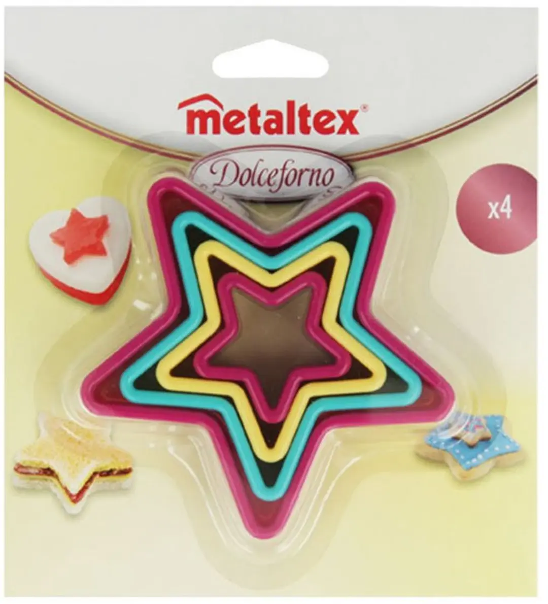 Metaltex Koekjesvormpjes Roestvrij Staal - 2,7x14,5x16cm - Veelkleurig - afbeelding 4 van 4