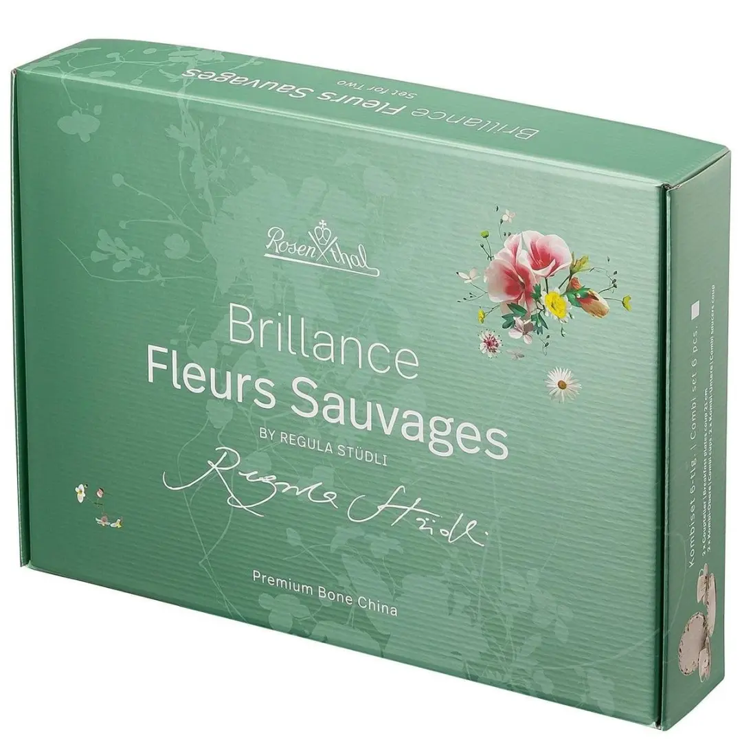 Rosenthal Brillance Fleurs Sauvages Serviesset 6-delig - Wit/Meerdere kleuren
