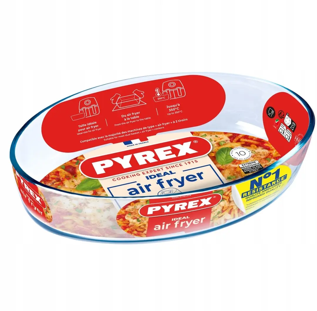 PYREX Glazen Airfryer Kom 0,7L