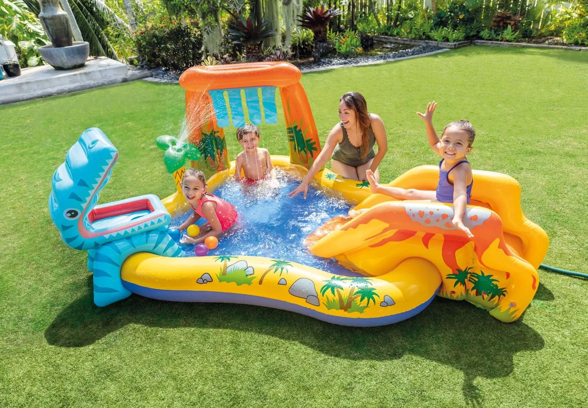 Intex Dinosaur Opblaaszwembad 57444NP - 249x191x109cm - 310L - Multicolor