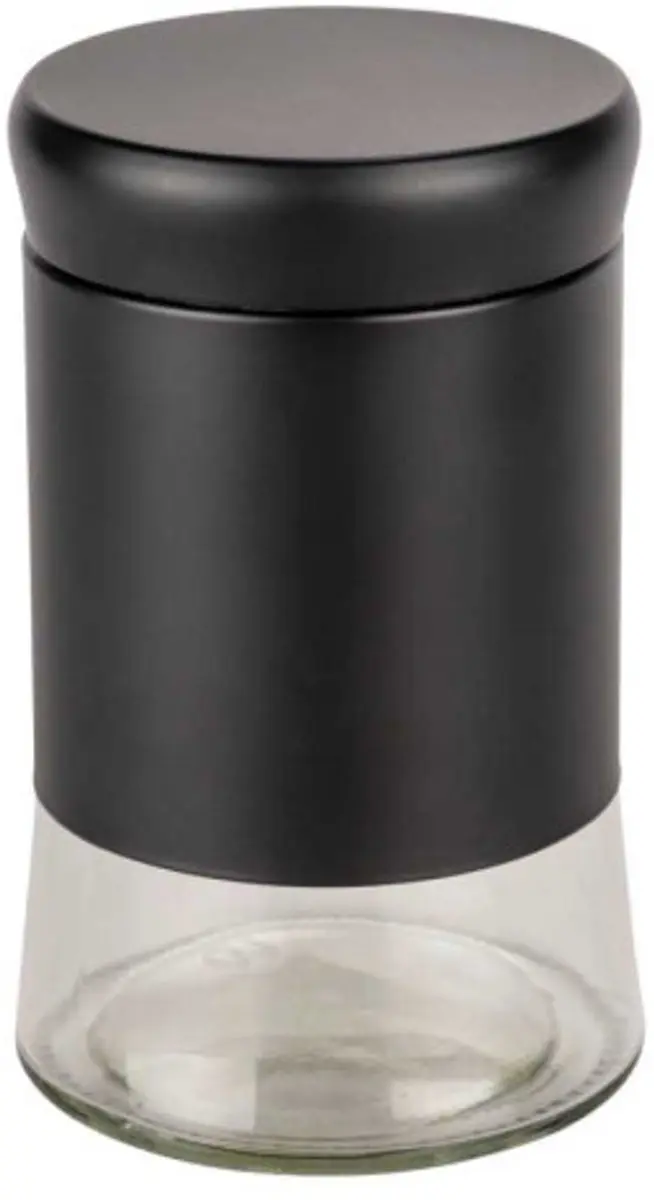 Wenko Boga Glazen Opbergpot 0.6L - Ø9x15cm Zwart - afbeelding 2 van 6
