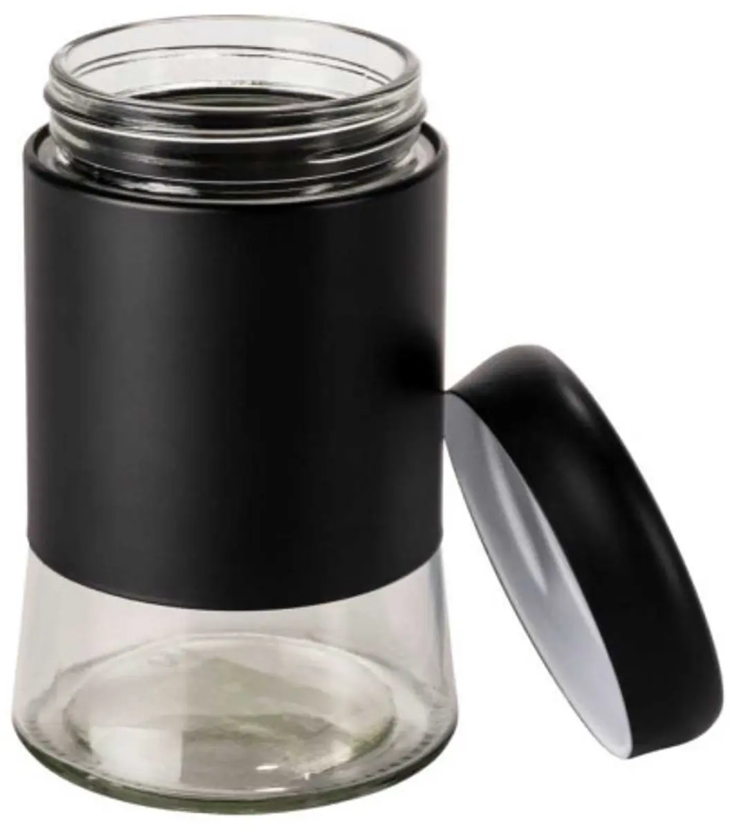 Wenko Boga Glazen Opbergpot 0.6L - Ø9x15cm Zwart - afbeelding 6 van 6