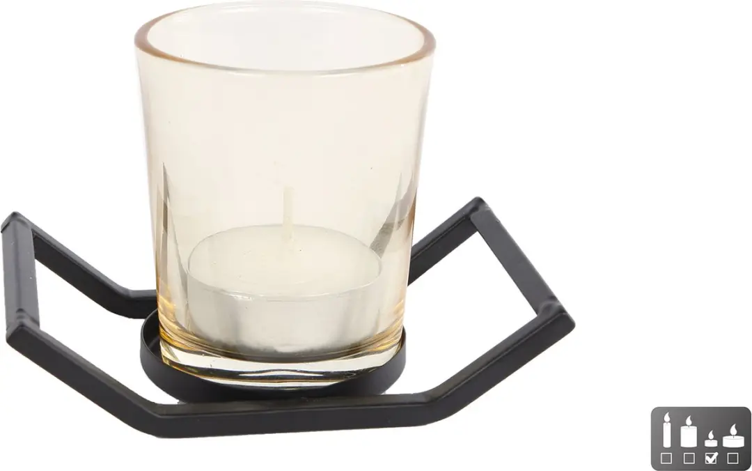 Van Manen Theelicht Glas 10x6,5x7cm