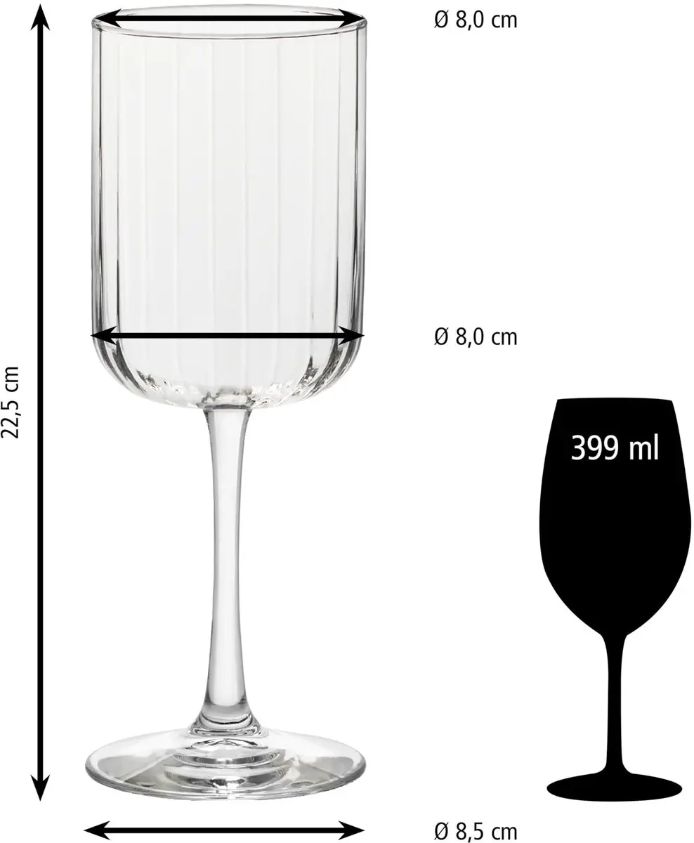 Libbey Linear Rode Wijnglazen 70110 - 12 Stuks