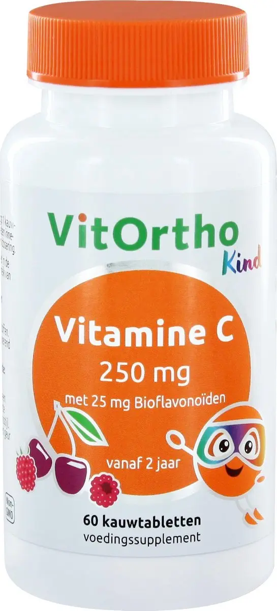 VitOrtho Vitamine C 250mg Kauwtabs Kind