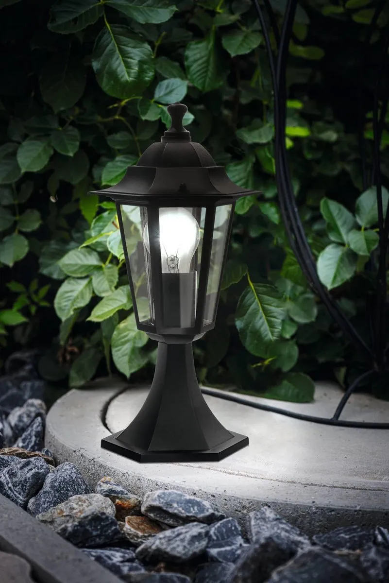 Eglo Laterna 4 Sokkellamp Buiten E27 - 38,5 cm - Zwart