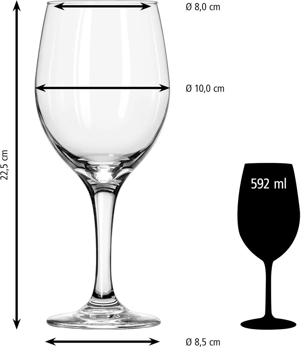 Libbey Perception Wijnglazen 70155 - 12 Stuks - 592ml