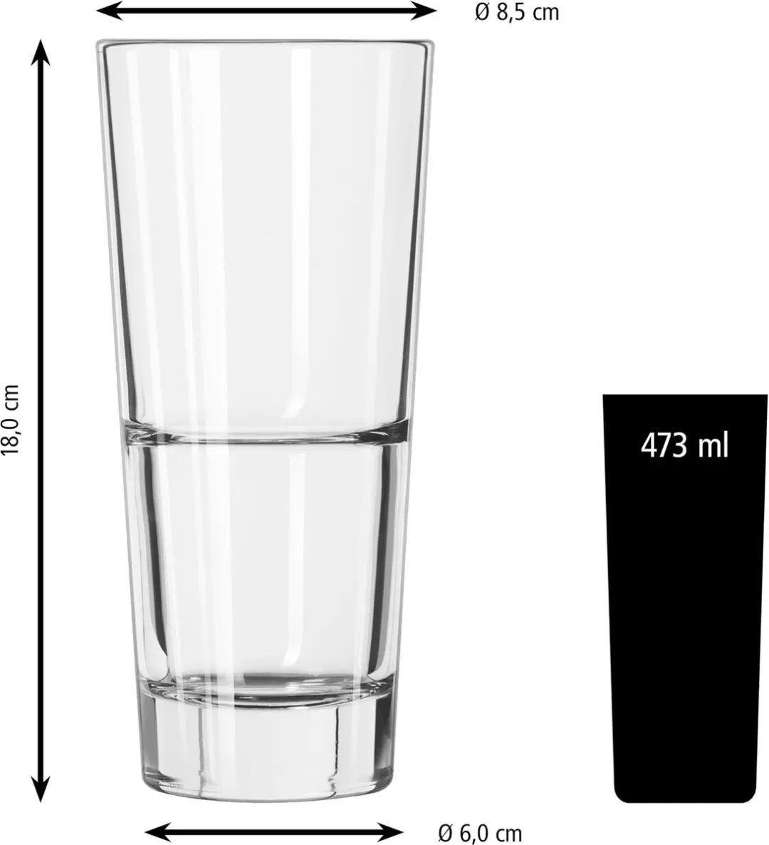 Libbey Endeavor Drinkglazen 473ml - 12 Stuks